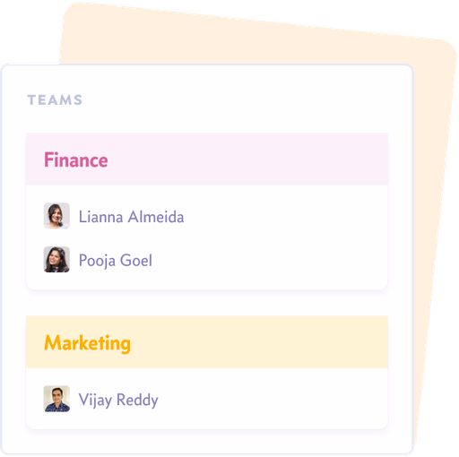 Showing how people in the organisation can be organised into different teams